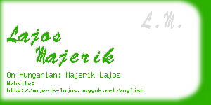 lajos majerik business card